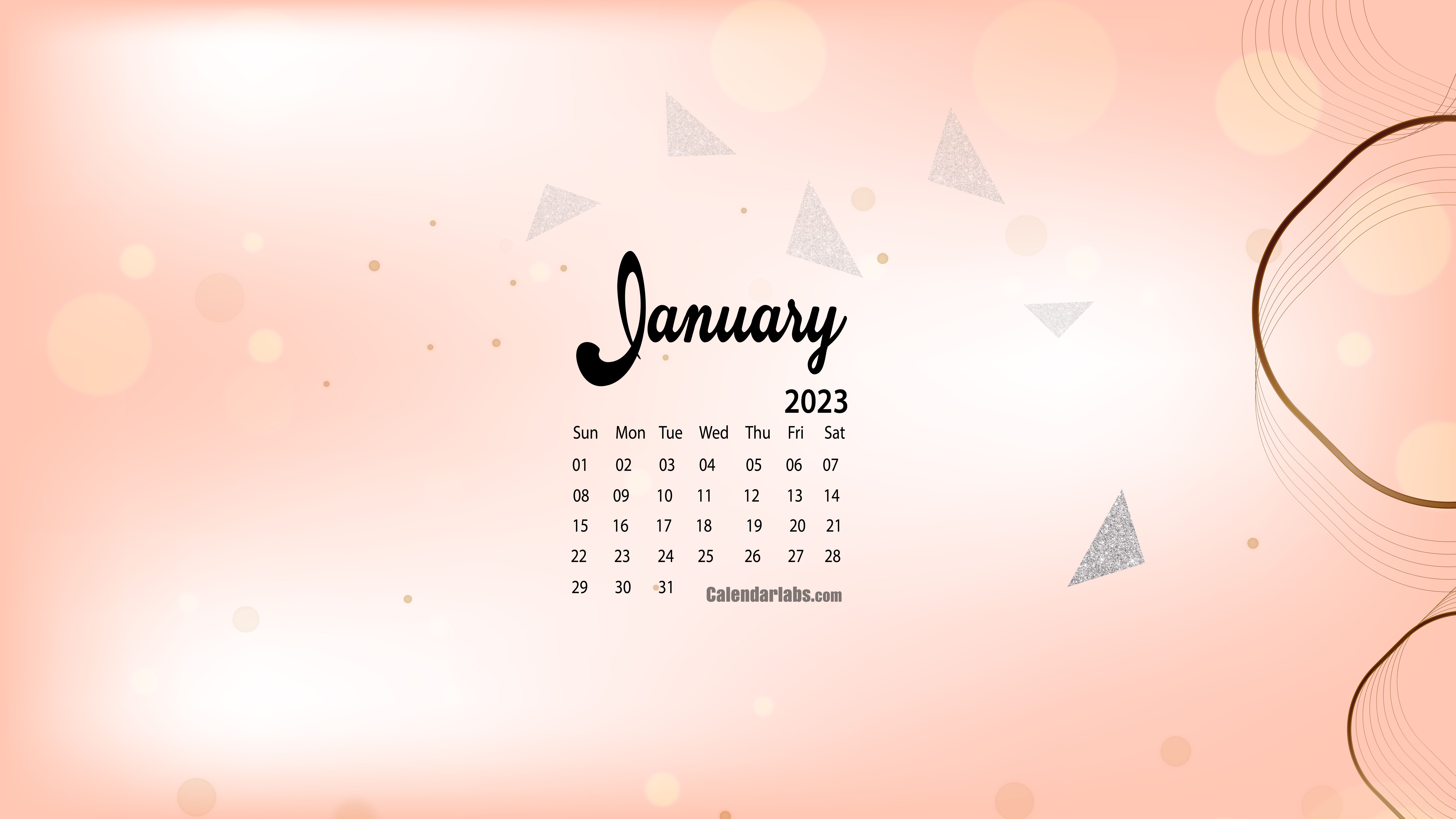  2023 Kalender Hintergrundbild 8000x4500. January 2023 Desktop Wallpaper Calendar