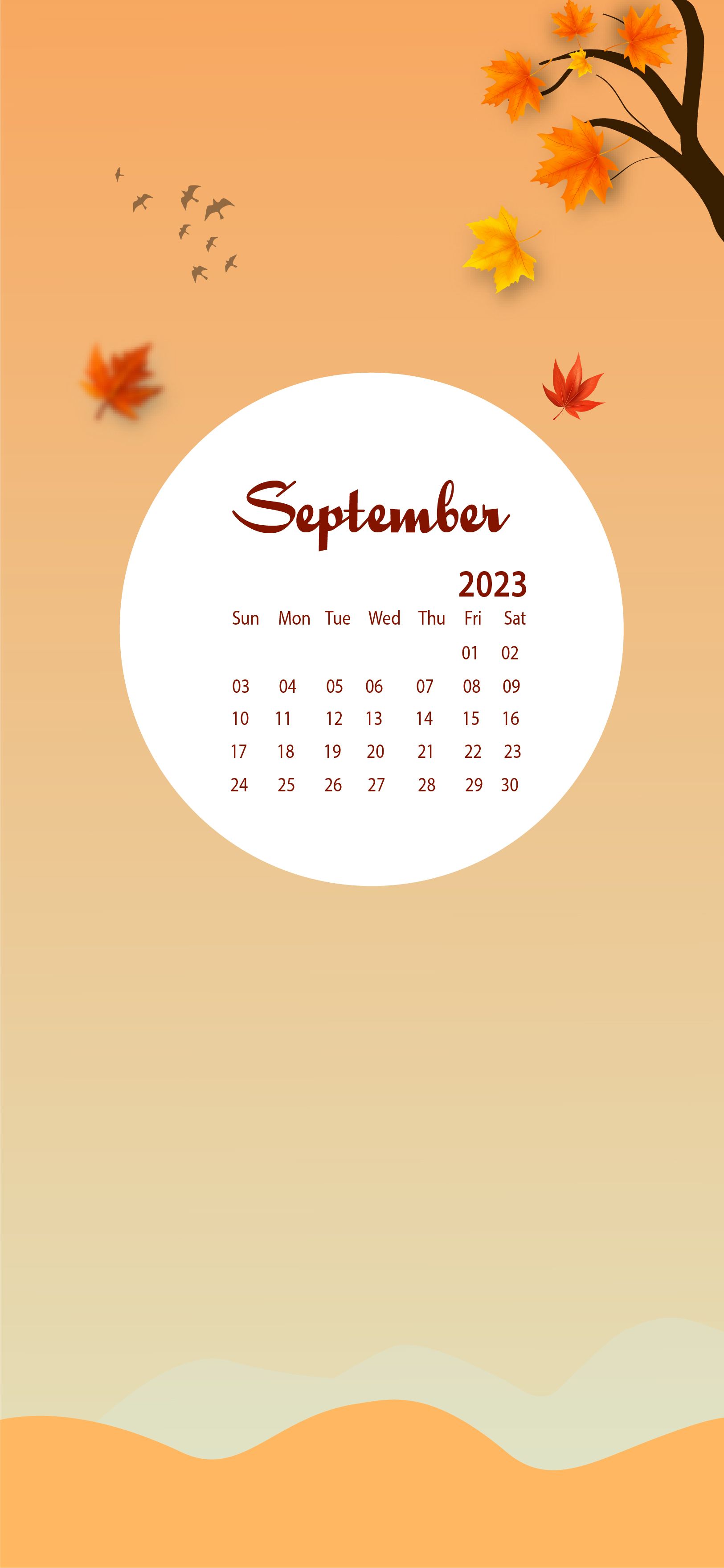 2023 Kalender Hintergrundbild 1625x3517. September 2023 Desktop Wallpaper Calendar