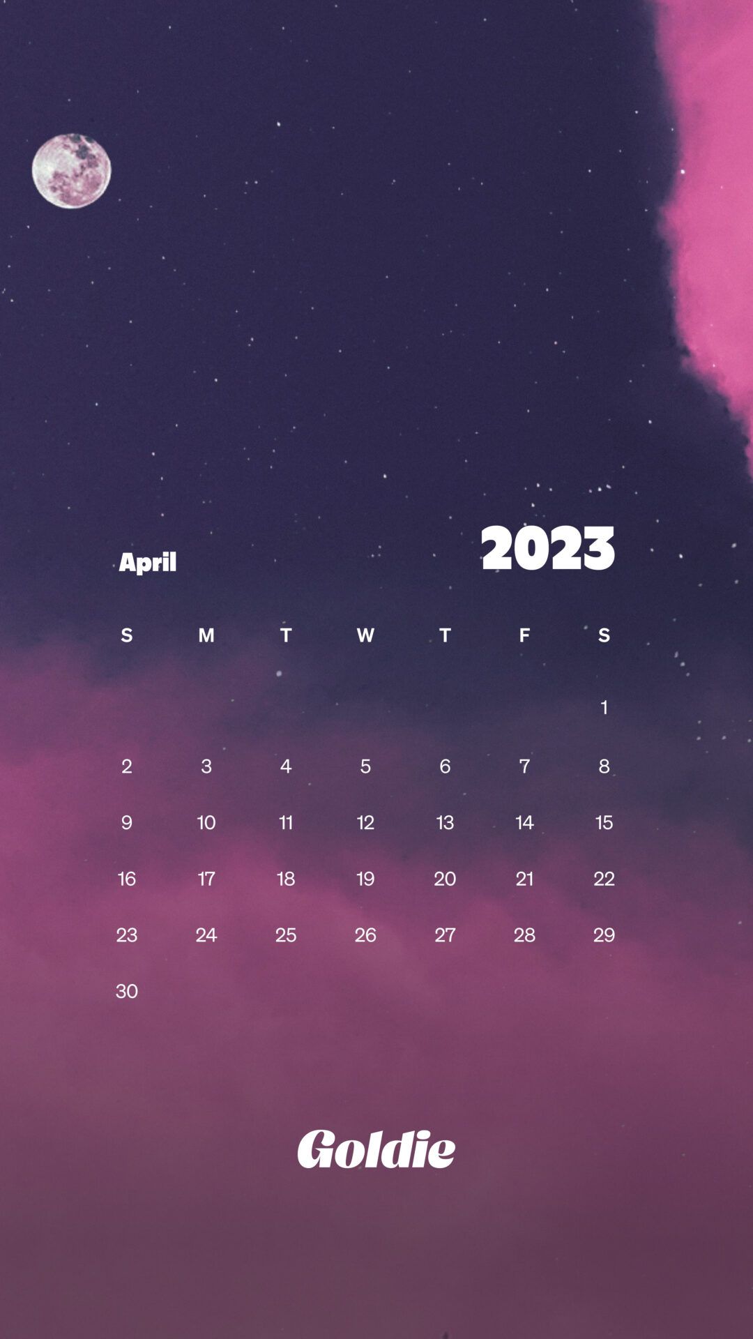  2023 Kalender Hintergrundbild 1080x1920. Free April 2023 Calendar Wallpaper
