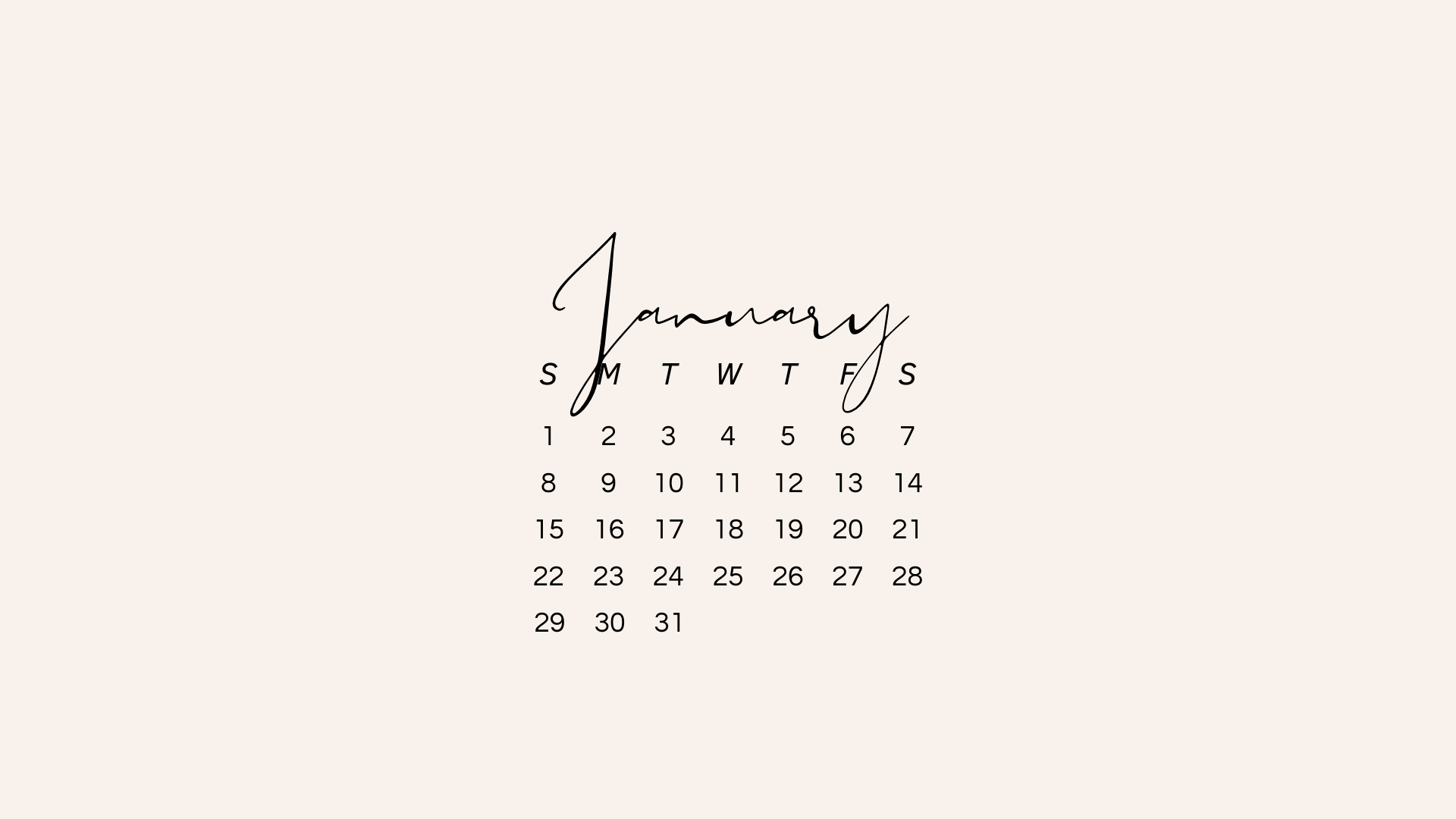  2023 Kalender Hintergrundbild 1920x1080. FREE JANUARY 2023 Desktop Calendar Background (EASY DOWNLOAD)