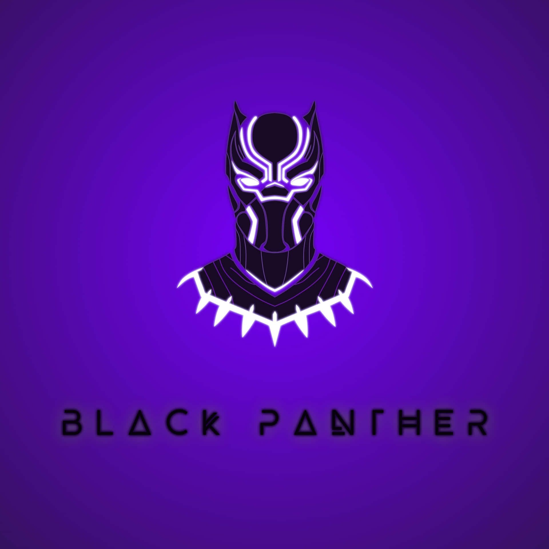  Black Panther Hintergrundbild 1920x1920. Download Black Panther Logo On Purple Background Wallpaper