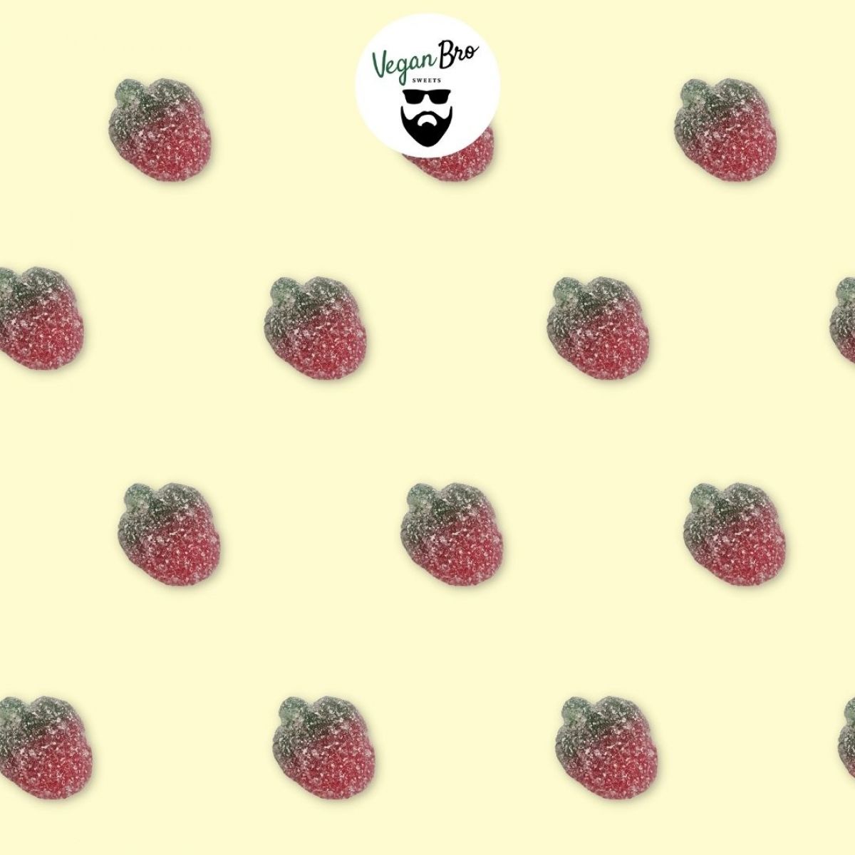  Obst Hintergrundbild 1200x1200. Vegan Bro Erdbeeren 200g