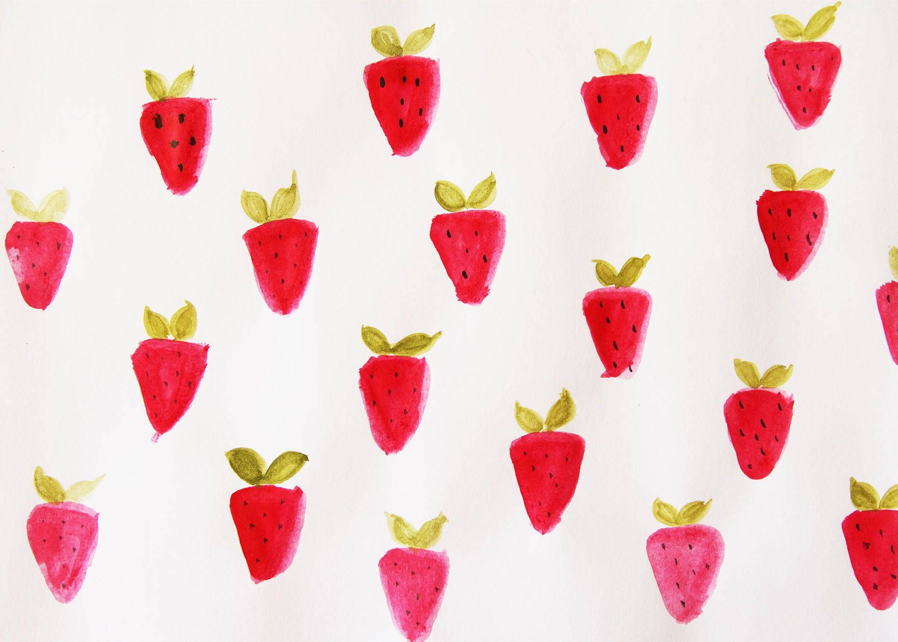  Obst Hintergrundbild 1832x1309. Strawberry Aesthetic Bilder