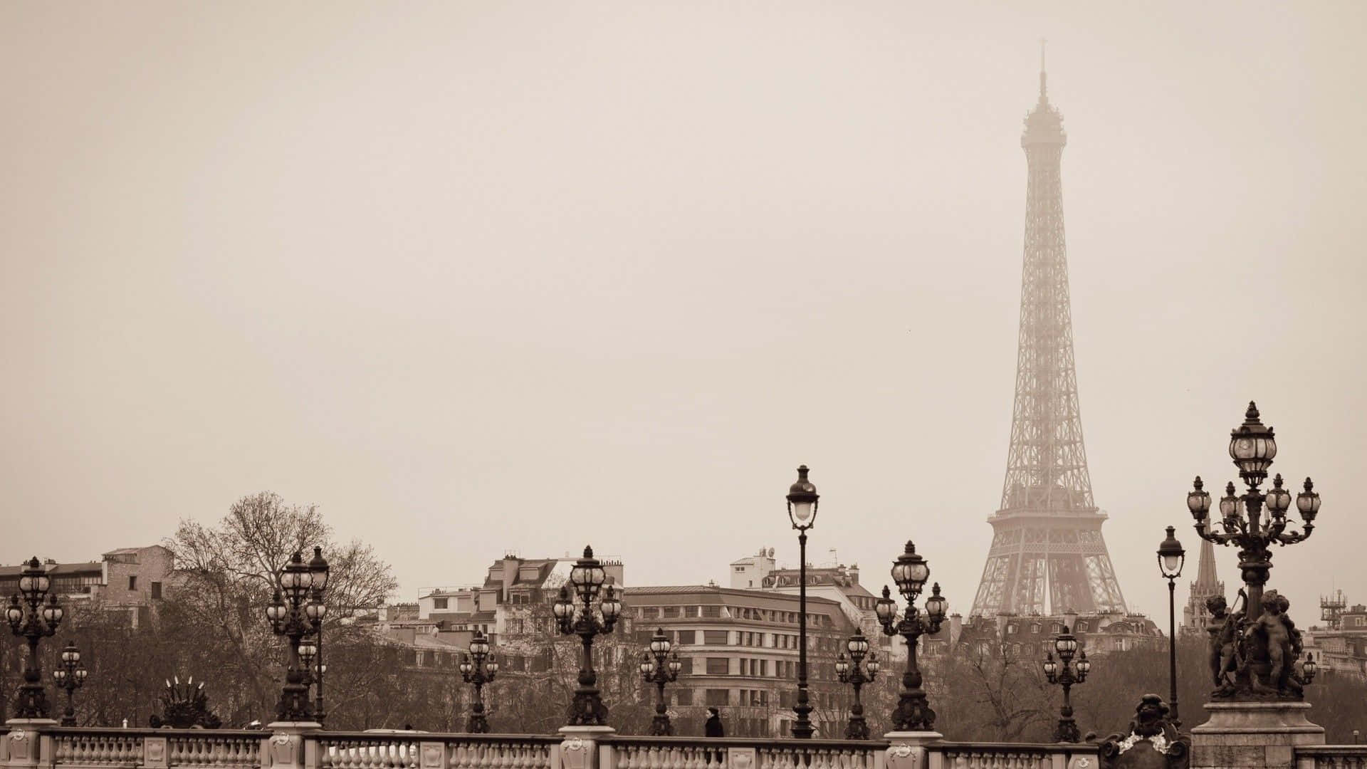  Paris Hintergrundbild 1920x1080. Download Paris Aesthetic Vintage City Wallpaper
