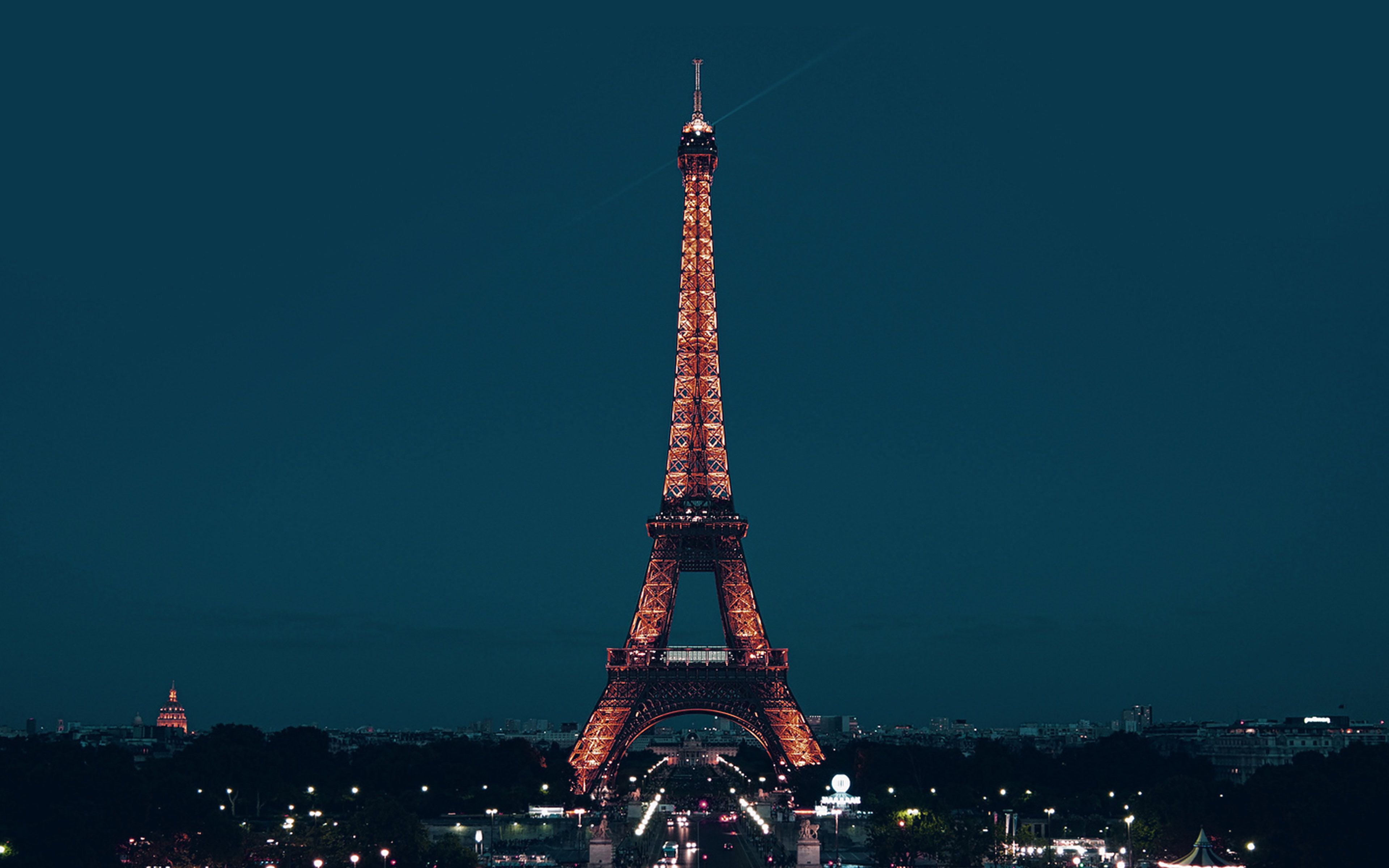  Paris Hintergrundbild 3840x2400. wallpaper for desktop, laptop. paris night france city blue eiffel tower