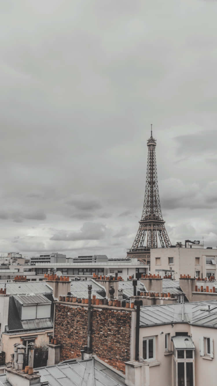  Paris Hintergrundbild 750x1334. Download Paris Aesthetic White CIty Wallpaper