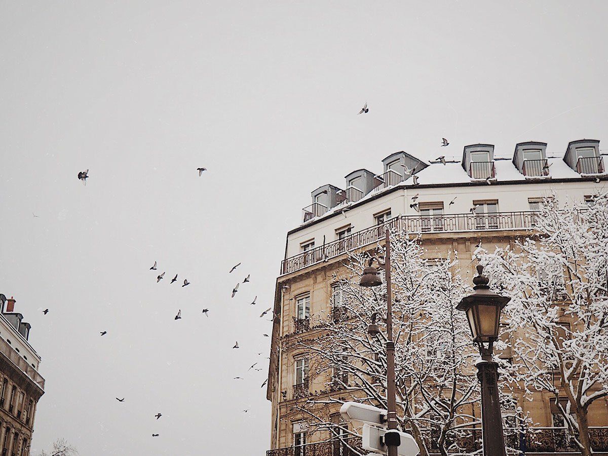  Paris Hintergrundbild 1200x900. iPhone Set: It's Snowing in Paris!