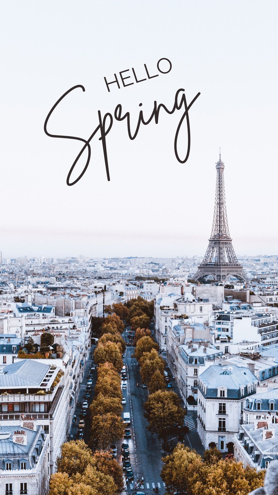  Paris Hintergrundbild 900x1600. Customize Spring Aesthetic Phone Wallpaper Templates Online