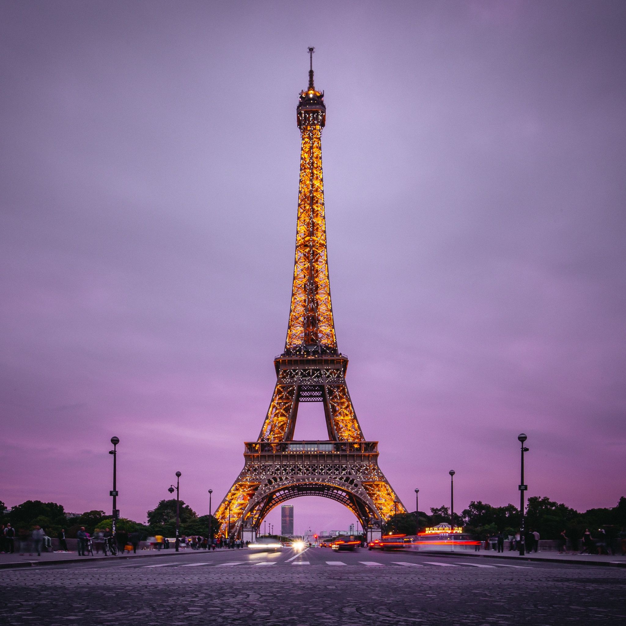  Paris Hintergrundbild 2048x2048. Eiffel Tower Wallpaper 4K, Aesthetic, Paris, France, Evening