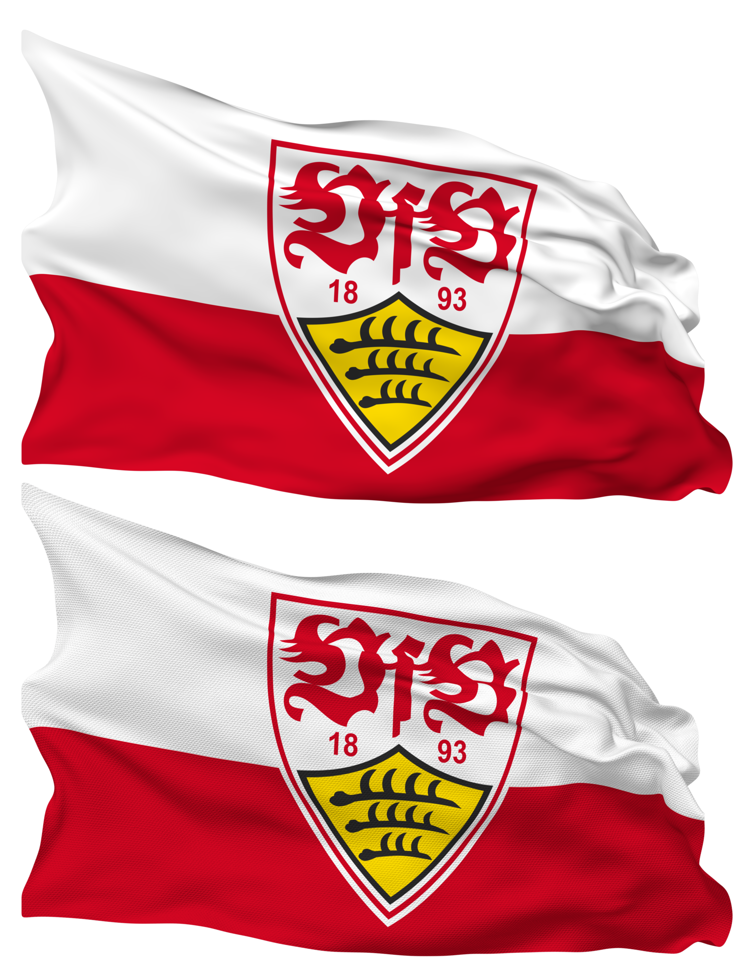  VfB Stuttgart Hintergrundbild 1490x1920. verein Pelz Bewegungsspiele Stuttgart 1893 e v, vfb Stuttgart Flagge Wellen isoliert im einfach und stoßen Textur, mit transparent Hintergrund, 3D Rendern 23399178 PNG
