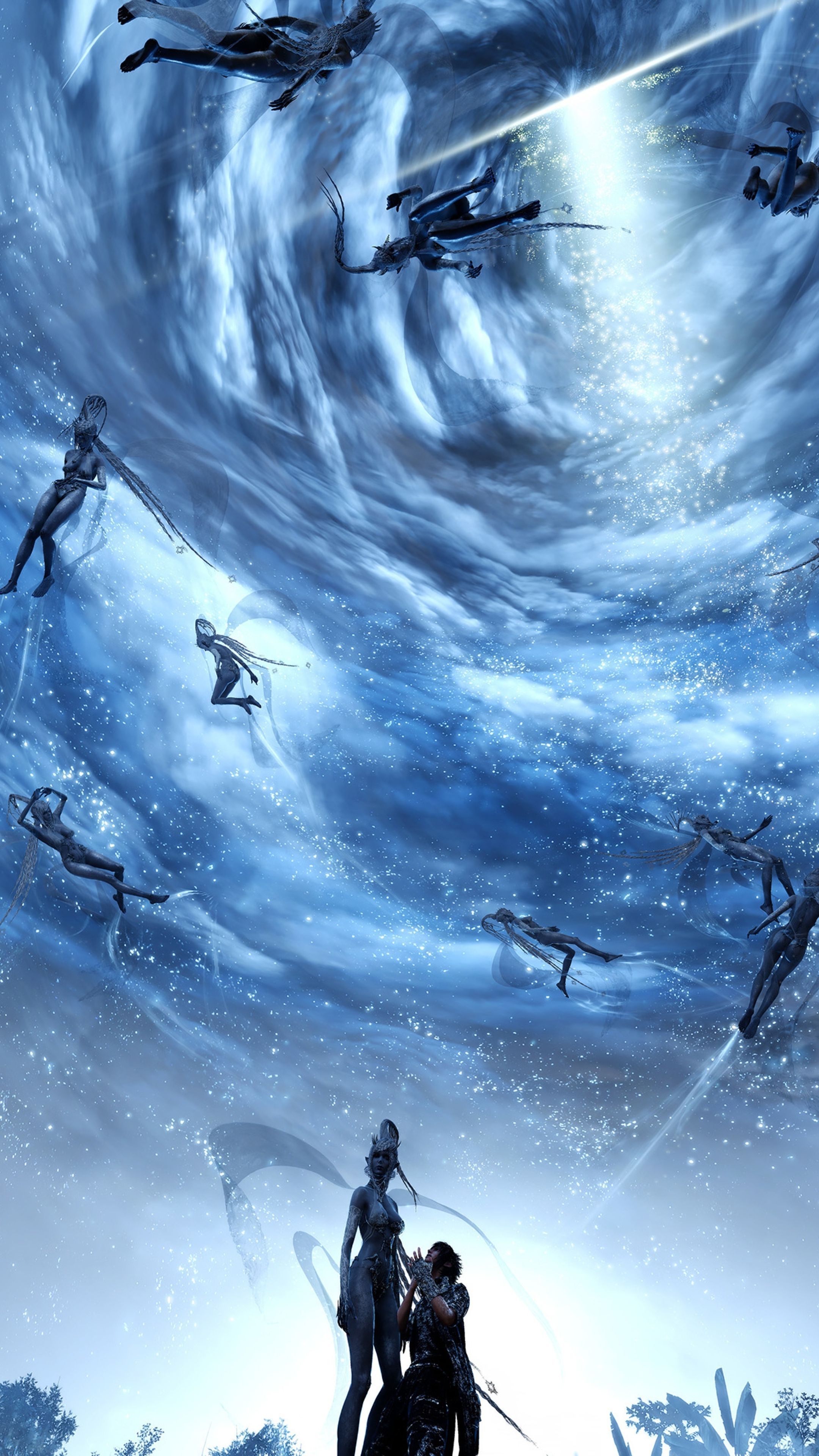  Final Fantasy Hintergrundbild 2160x3840. Final Fantasy Blue Aesthetic Wallpaper