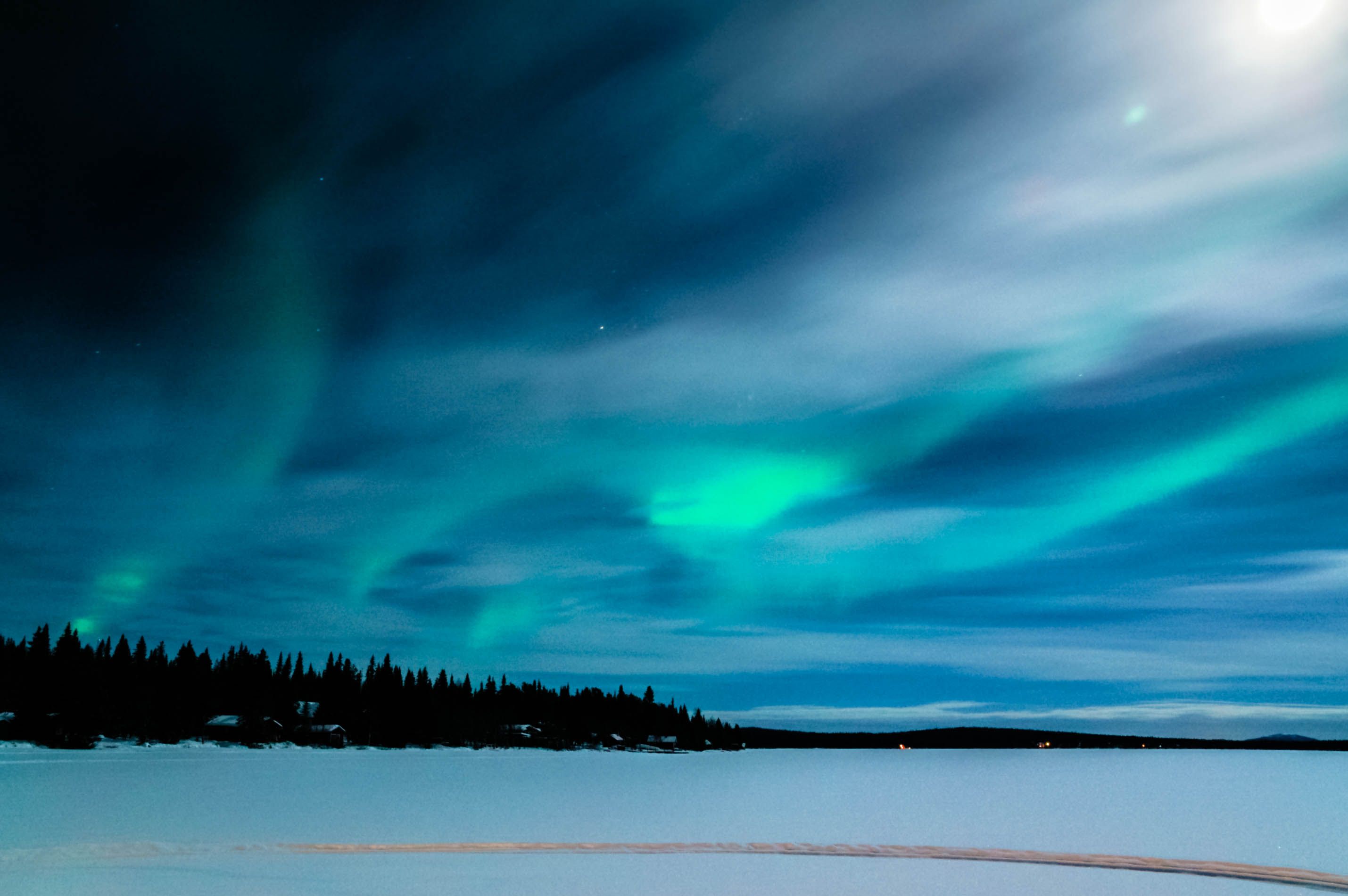  Polarlicht Hintergrundbild 2859x1901. Aurora Borealis in Lappland