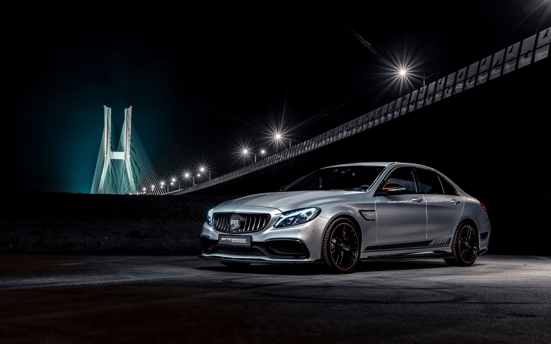  Mercedes-Benz C63 AMG Hintergrundbild 1920x1200. Performmaster Mercedes AMG C63 V8 Final Edition Wallpaper 4K, 5K, 8K, Night