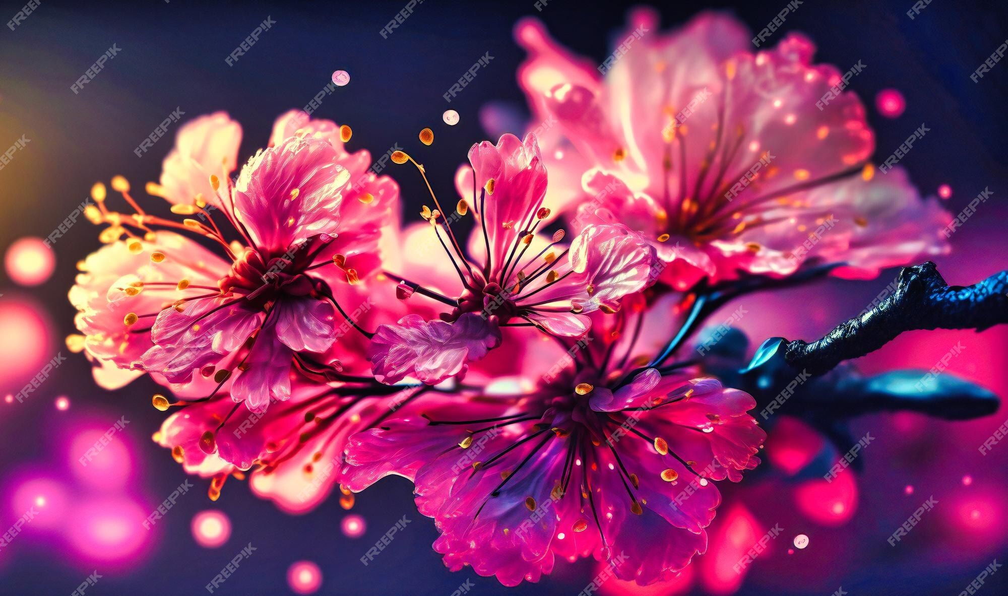  Ruhiges Hintergrundbild 2000x1183. Ein ruhiges und poetisches bild, das an die zarte schönheit der rosa kirschblüten in voller blüte erinnert und erneuerung und hoffnung symbolisiert