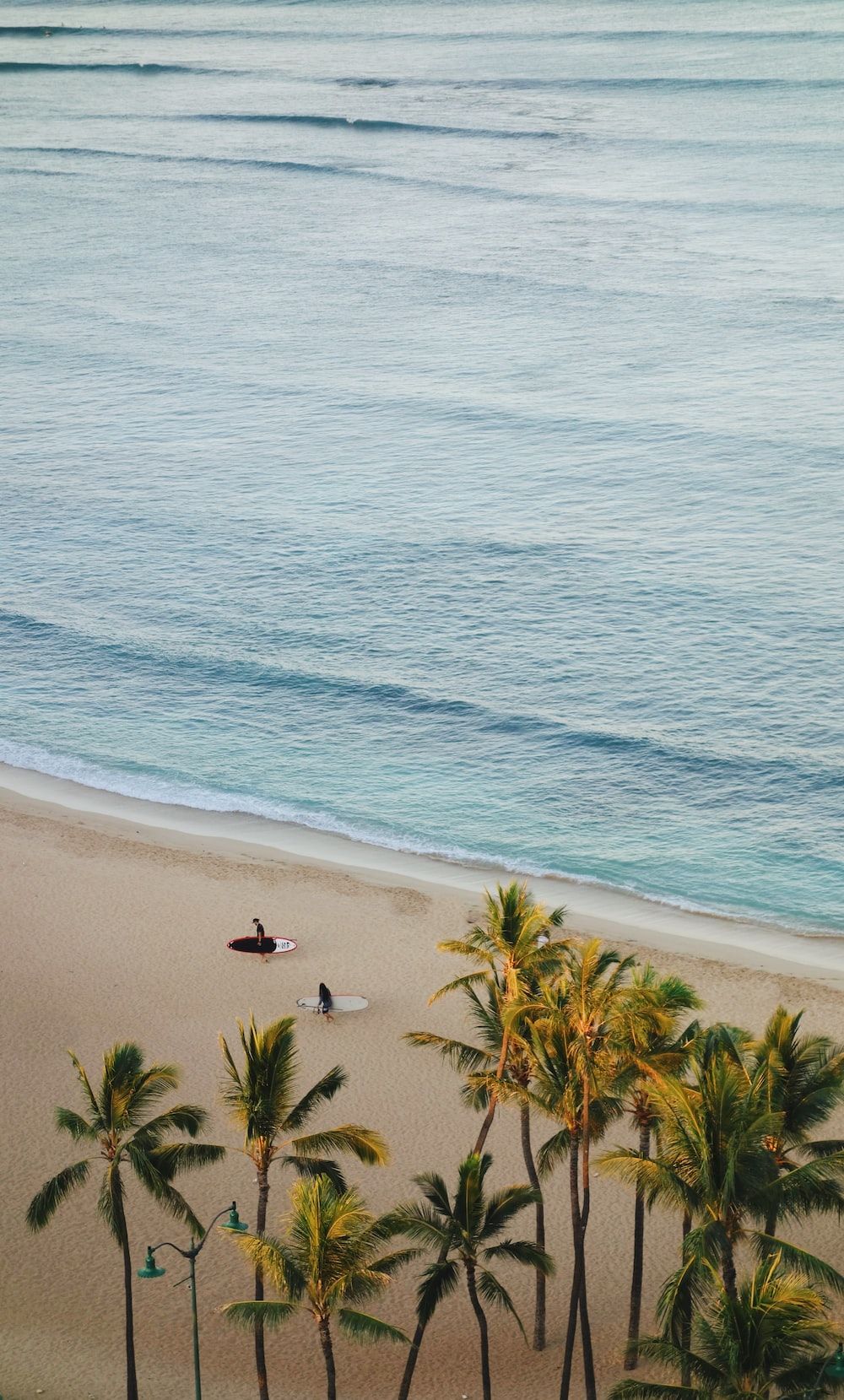  Strand Karibik Hintergrundbild 1000x1659. Foto zum Thema 바다 해안을 걷는 동안 서핑 보드를 들고 두 사람