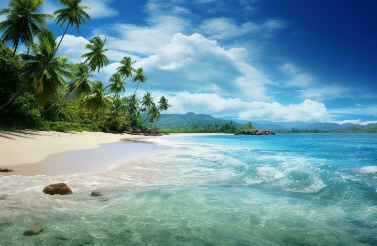 Strand Karibik Hintergrundbild 1497x980. Tropisch Insel Strand Hintergrund 26829945 Stock Photo Bei Vecteezy