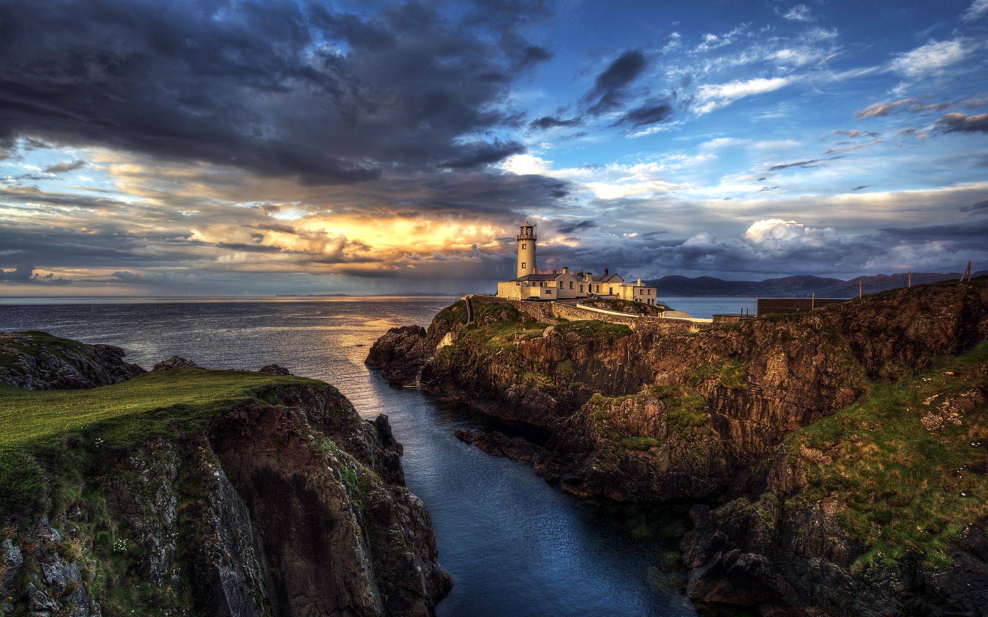  Irland Hintergrundbild 1920x1200. Ireland seascape lighthouse ocean wallpaperx1200