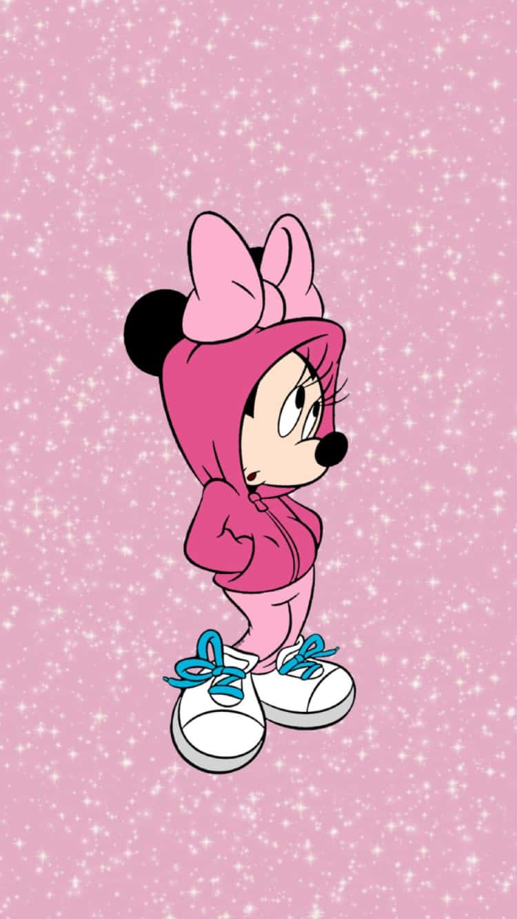  Minnie Mouse Hintergrundbild 750x1332. Download Minnie Mouse Pink Wallpaper