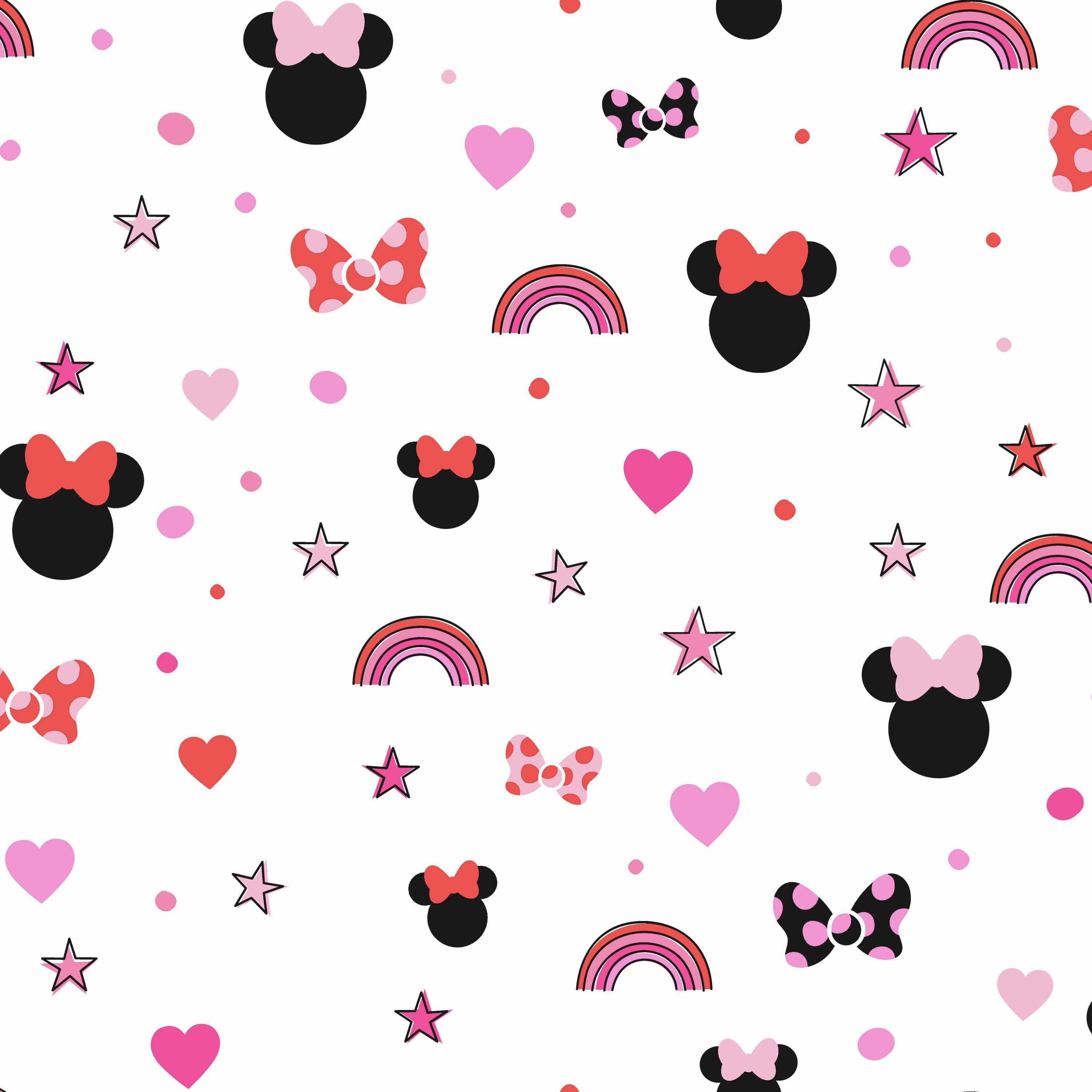  Minnie Mouse Hintergrundbild 3000x3000. York Wallcoverings Disney Minnie Mouse Rainbow Wallpaper