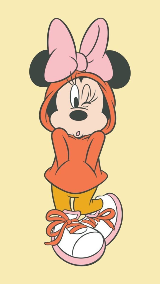  Minnie Mouse Hintergrundbild 675x1200. Minnie in hoodie cute winking. Arte do mickey mouse, Wallpaper do mickey mouse, Mickey mouse desenho