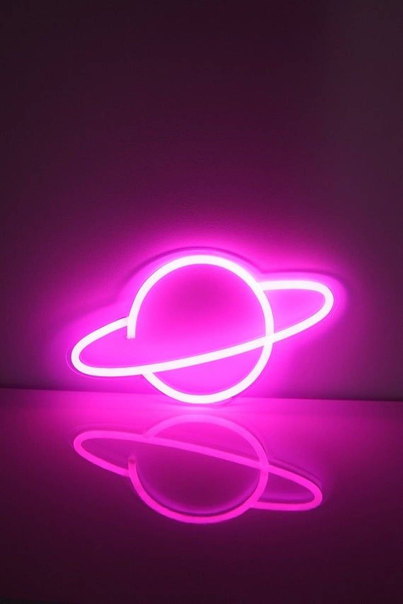  Led Hintergrundbild 1281x1920. Download Pink Saturn Led Light Wallpaper
