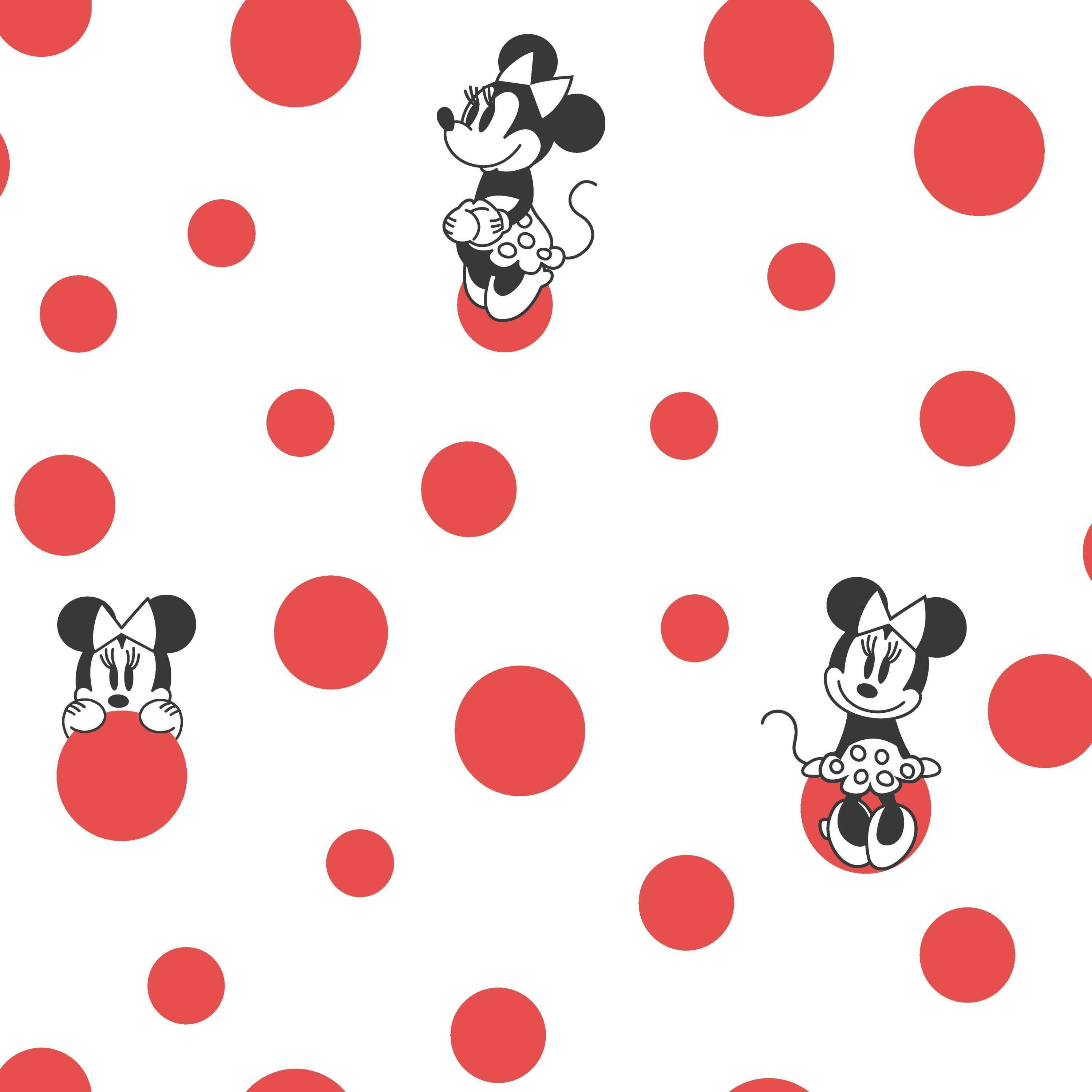  Minnie Mouse Hintergrundbild 3000x3000. York Wallcoverings Disney Minnie Mouse Dots Wallpaper