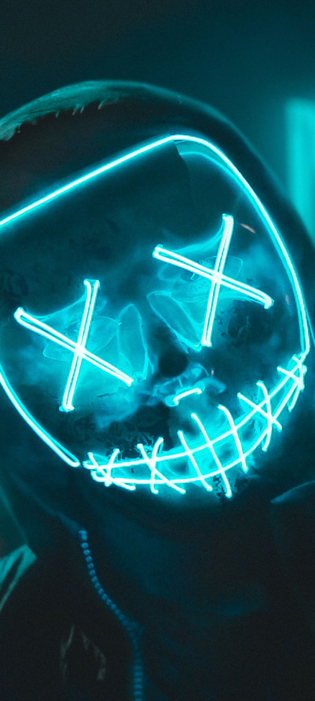  Led Hintergrundbild 1080x2400. Neon Wallpaper 4K, LED mask, Urban, Night, Smoke