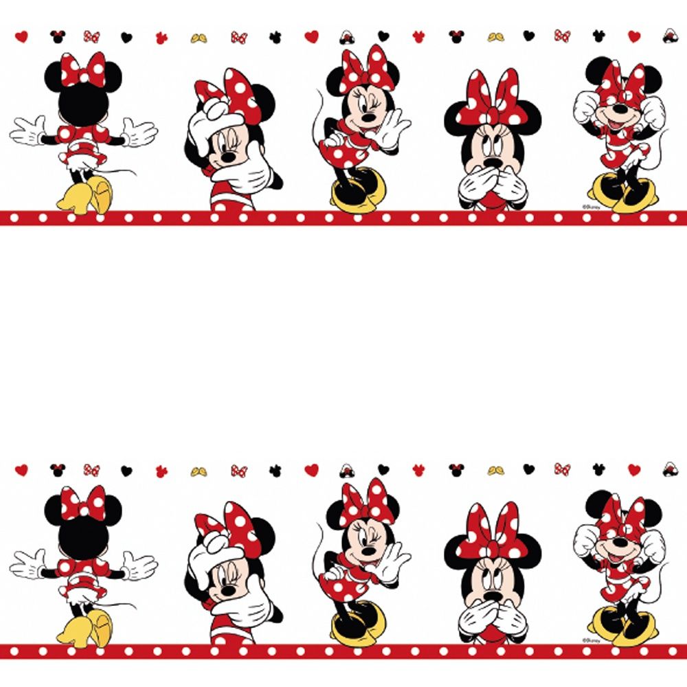  Minnie Mouse Hintergrundbild 1000x1000. Galerie Official Disney Minnie Mouse Childrens Nursery Wallpaper Border MN3502 1 White. I Want Wallpaper