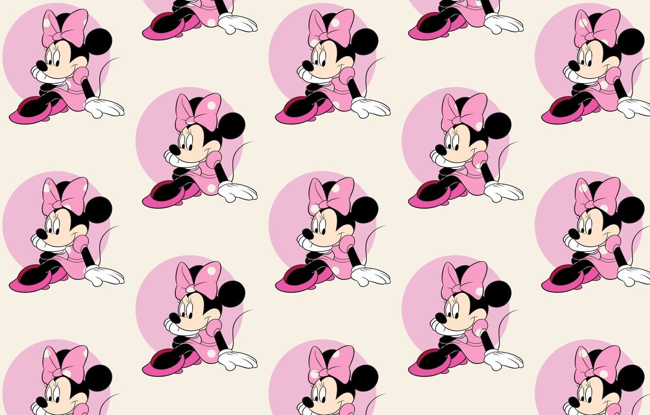  Minnie Mouse Hintergrundbild 1332x850. Wallpaper art, Disney, bow, children's, kids, platishko, Minnie mouse image for desktop, section текстуры
