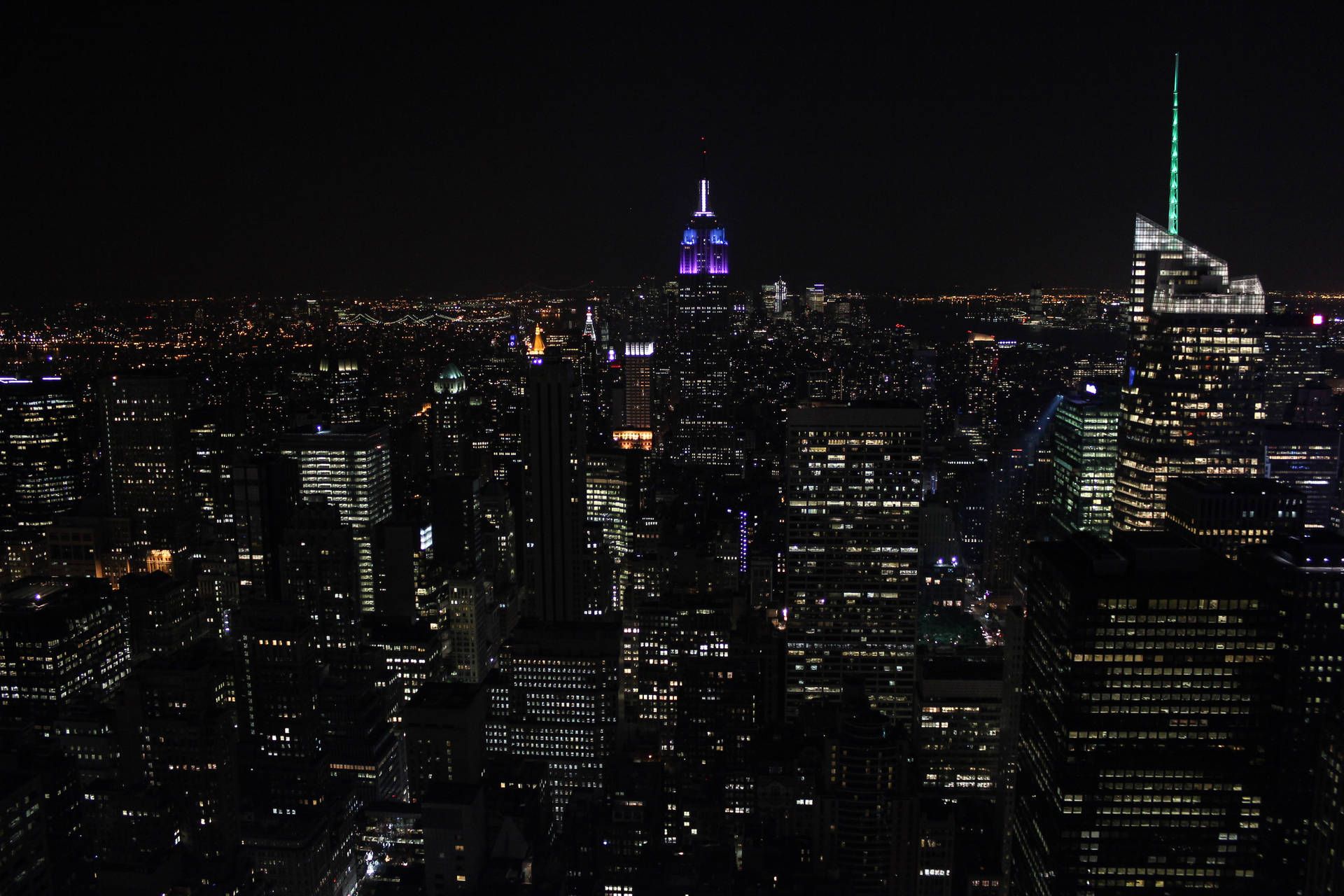  New York Bei Nacht Hintergrundbild 1920x1280. New York City Wallpaper KOSTENLOS