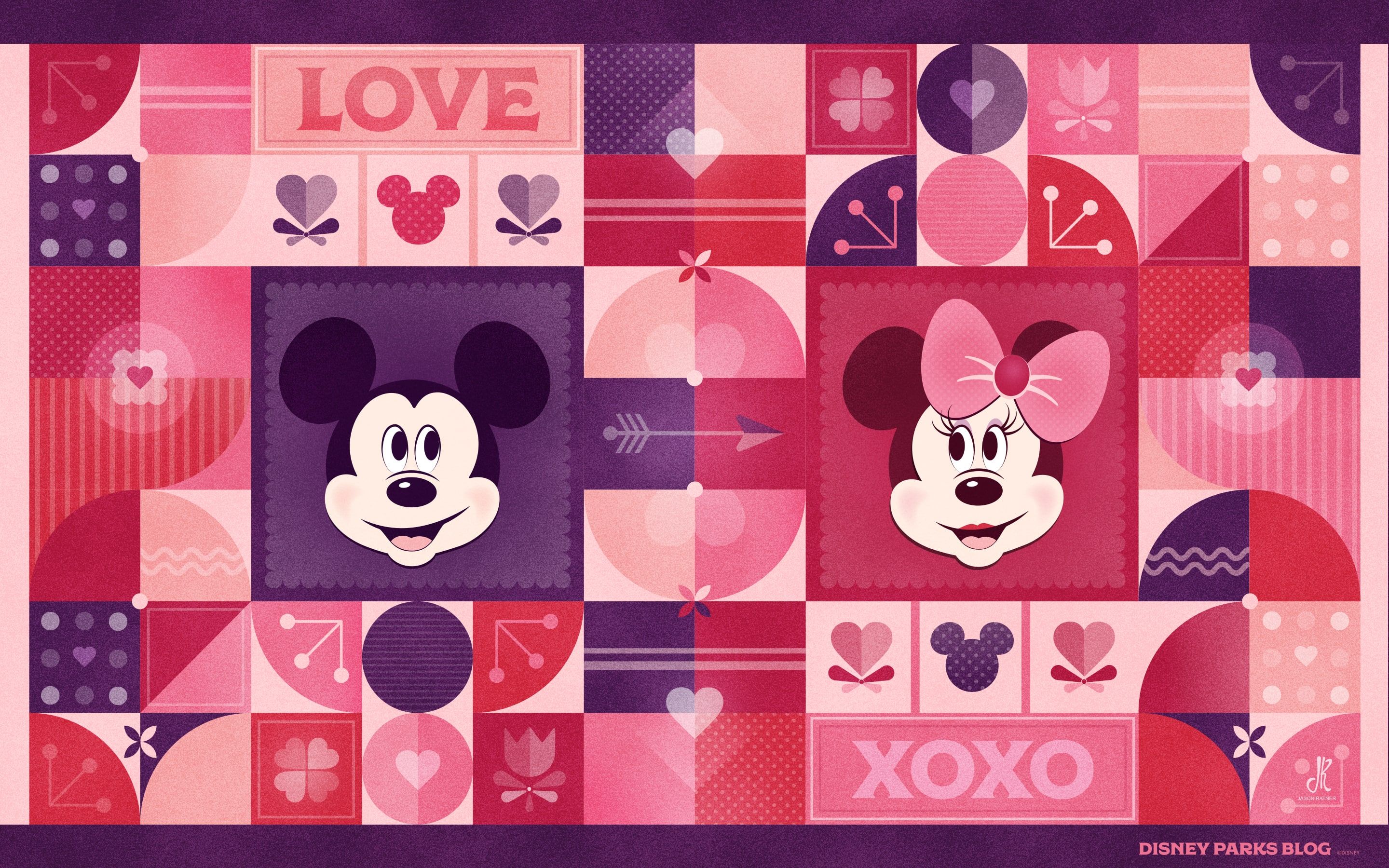  Minnie Mouse Hintergrundbild 2880x1800. Mickey Mouse & Minnie Mouse Valentine's Day Wallpaper