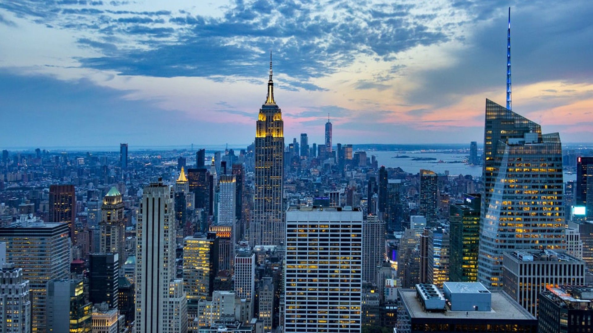  New York Skyline Hintergrundbild 1920x1080. Blue Aesthetic New York City Buildings Sky Background HD Blue Aesthetic Wallpaper