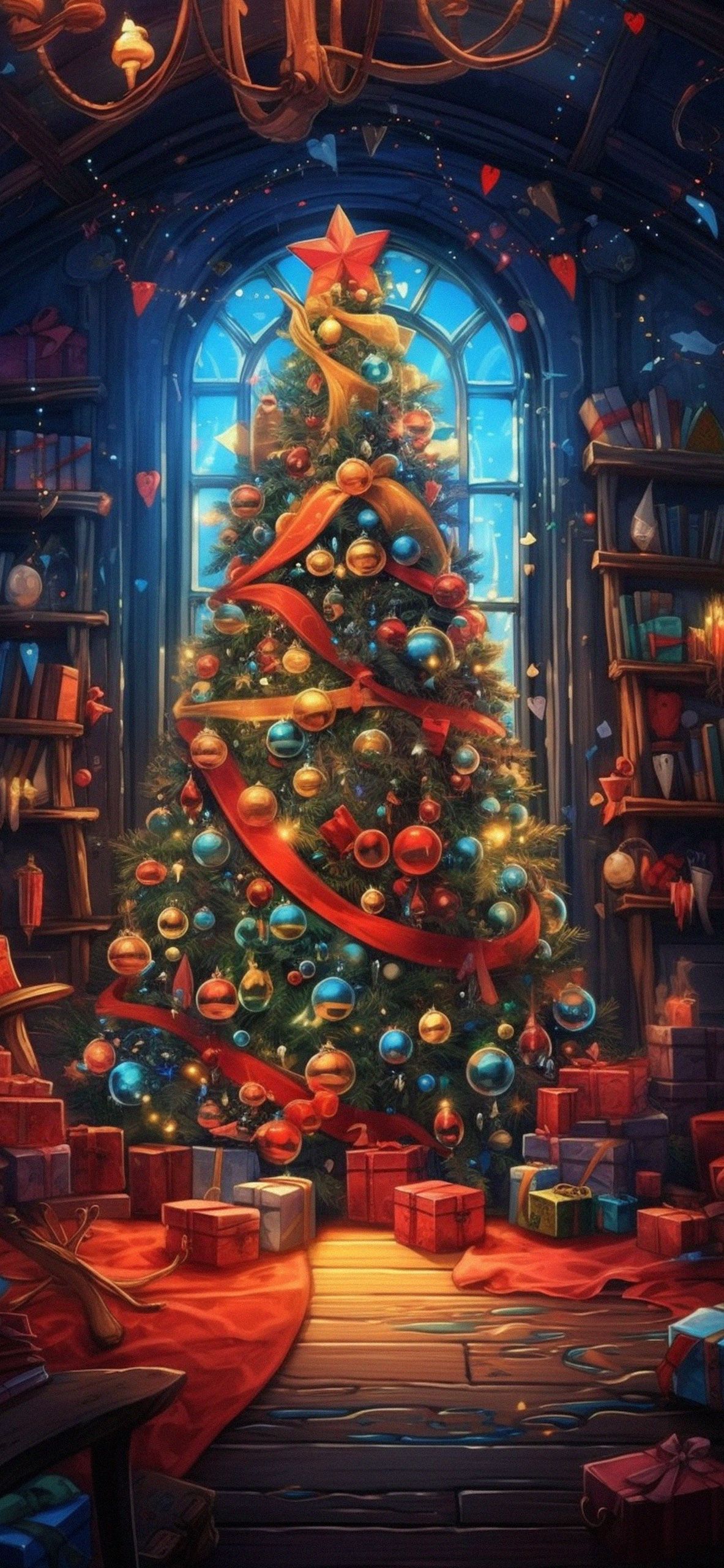  Weihnachts Hintergrundbild 1183x2560. Gorgeous Christmas Tree Aesthetic Wallpaper