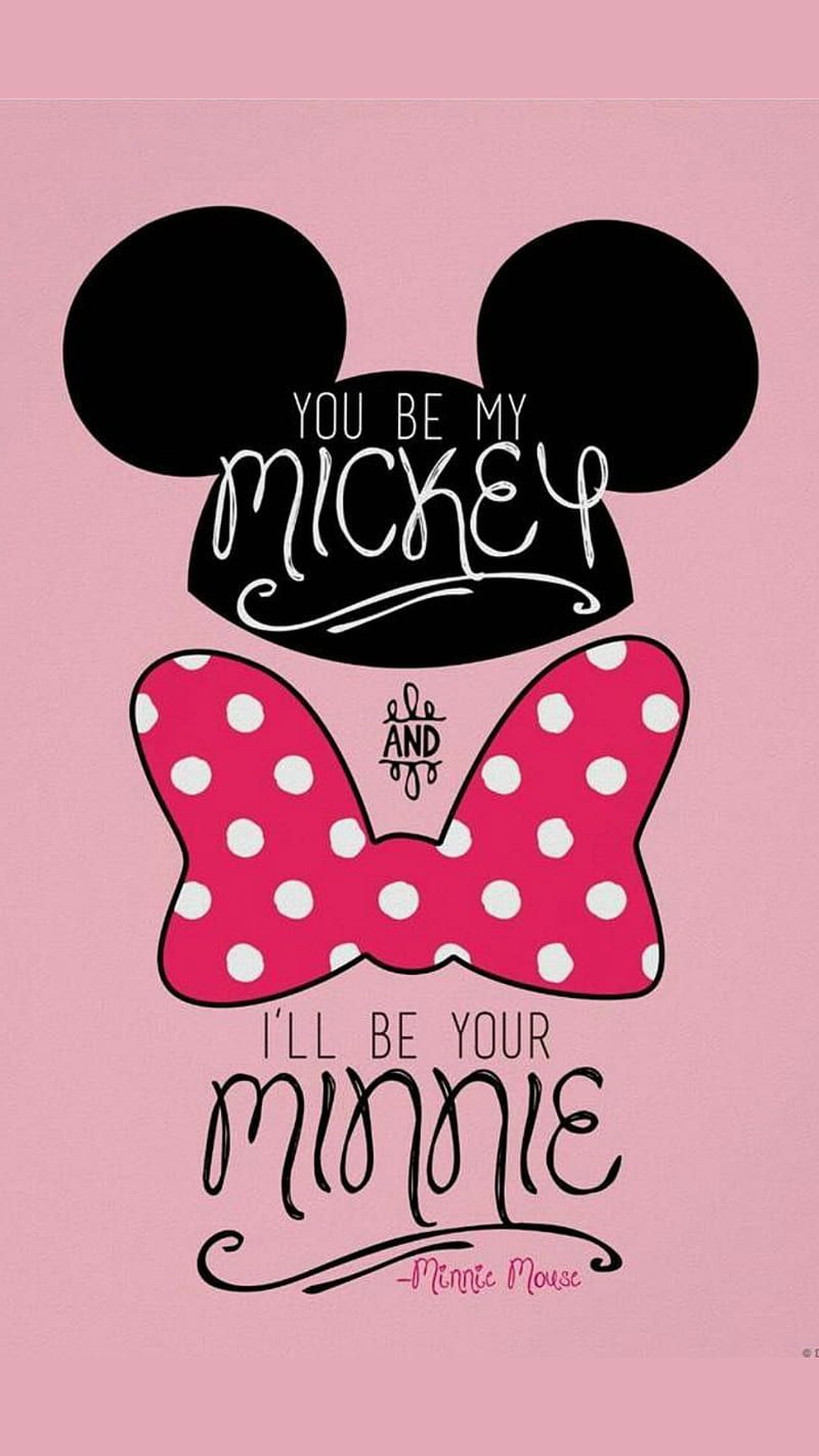  Minnie Mouse Hintergrundbild 800x1422. Mickey Minnie Mouse, pink, sayings, HD phone wallpaper