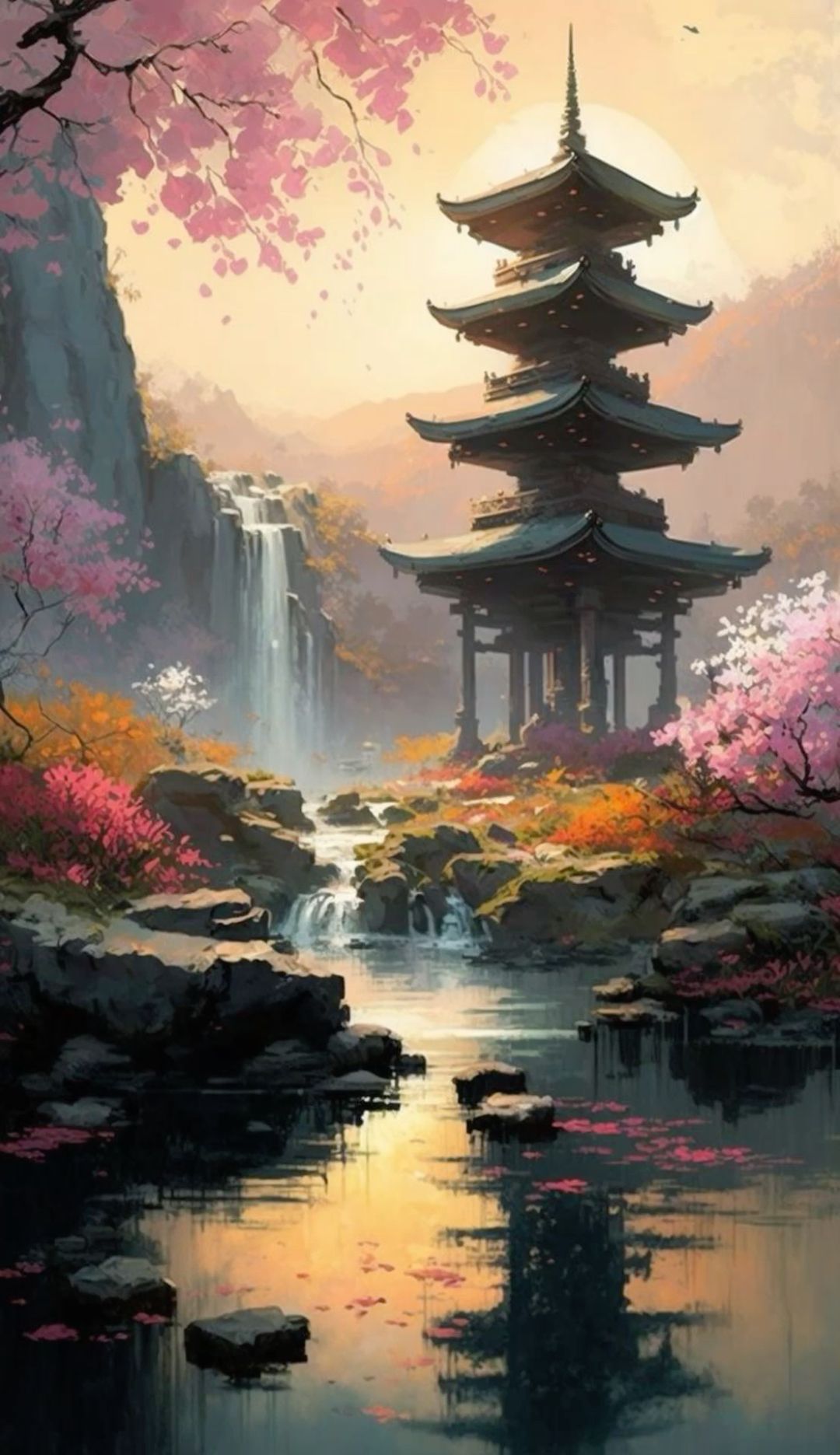  Wald See Hintergrundbild 1080x1871. Japanese Aesthetic Wallpaper in 2023. Fantasy art landscapes, Japanese art, Scenery wallpaper