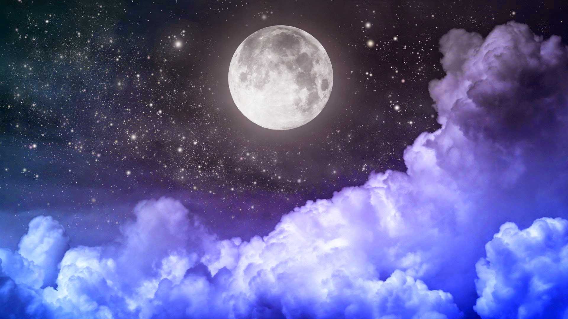Galaxie Hintergrundbild 1920x1080. Moon And Stars Wallpaper