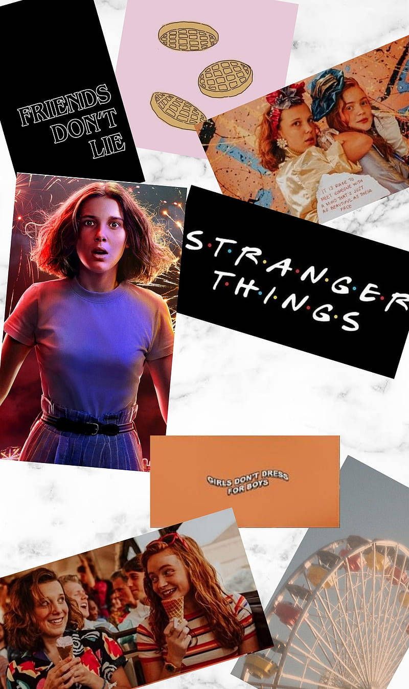  Stranger Things Hintergrundbild 800x1348. Download Friends Stranger Things Aesthetic Wallpaper