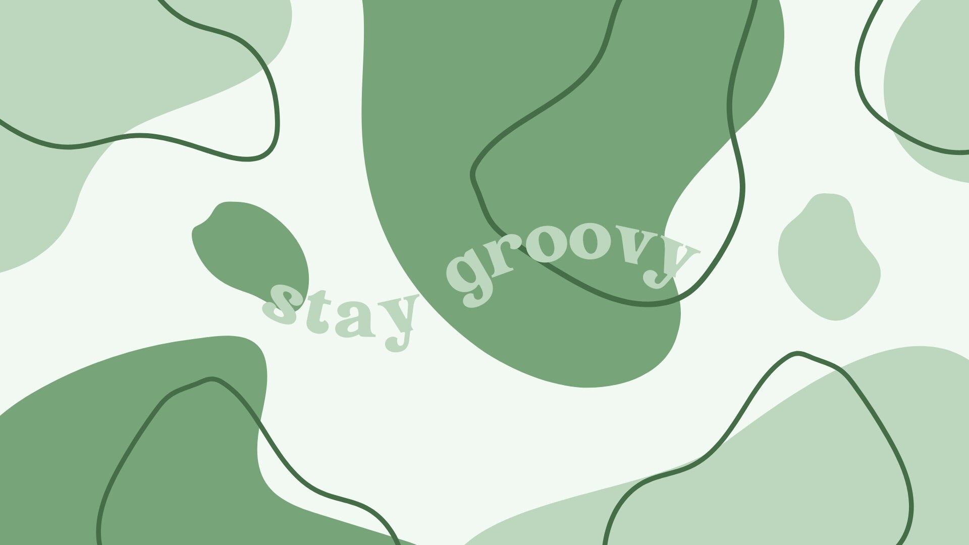  Aesthetic Grün Hintergrundbild 1920x1080. Bleib Groovy Desktop Wallpaper Green Aesthetic Vibe