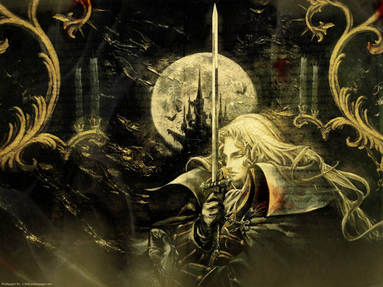  Castlevania Hintergrundbild 1600x1200. Download A Black and Gold CastleVania Emblem Wallpaper