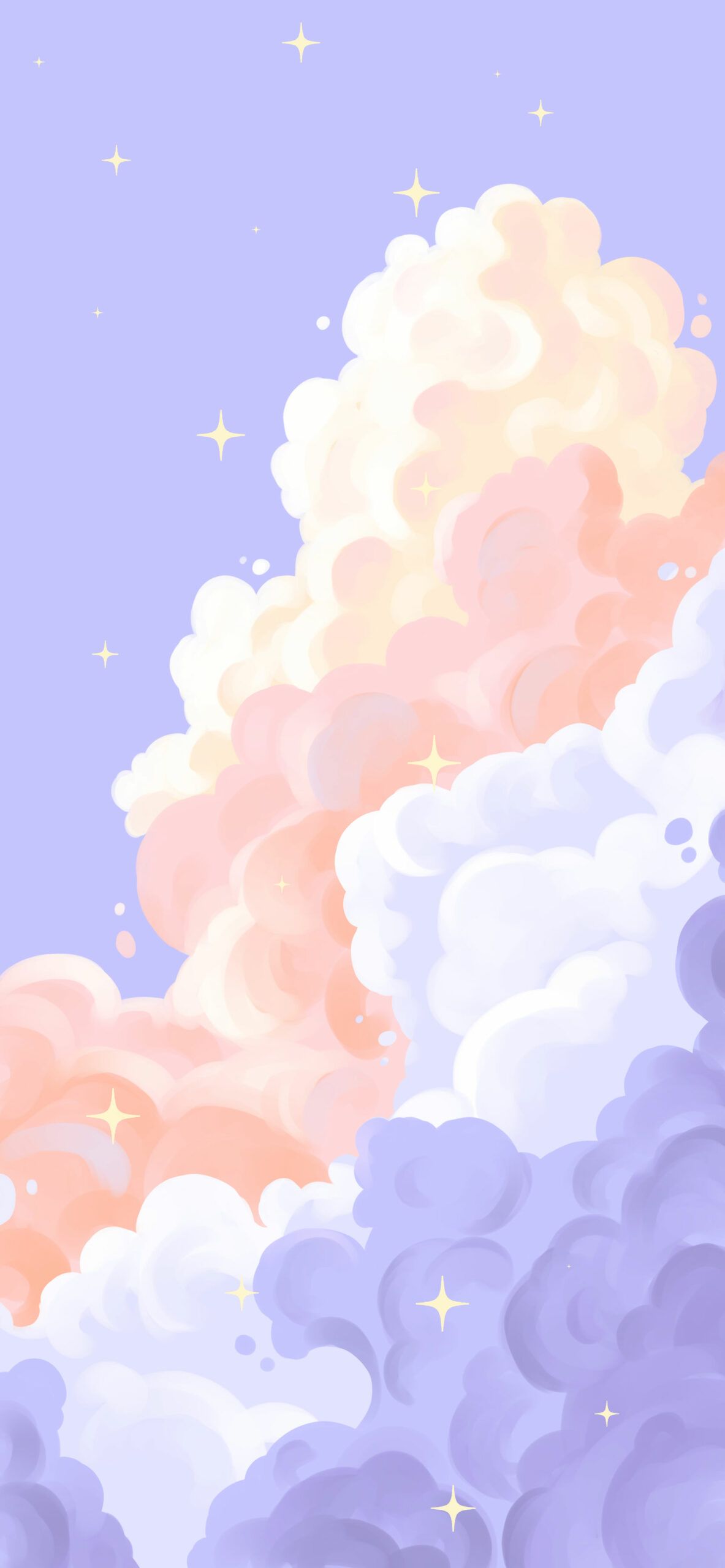  Zeichnungen Hintergrundbild 1183x2560. Aesthetic Clouds Purple Wallpaper Wallpaper iPhone ☁︎