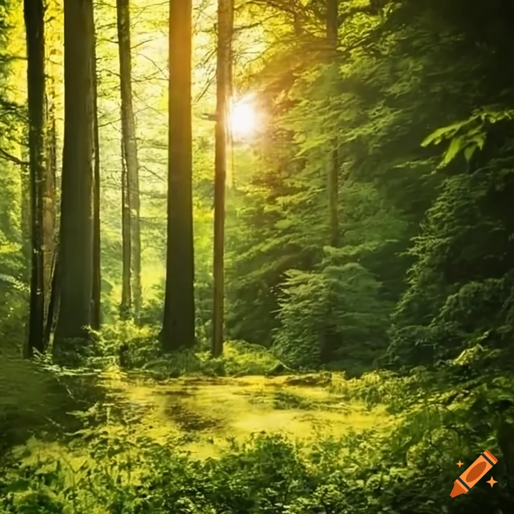  Spätsommer Hintergrundbild 1024x1024. Wald im sommer