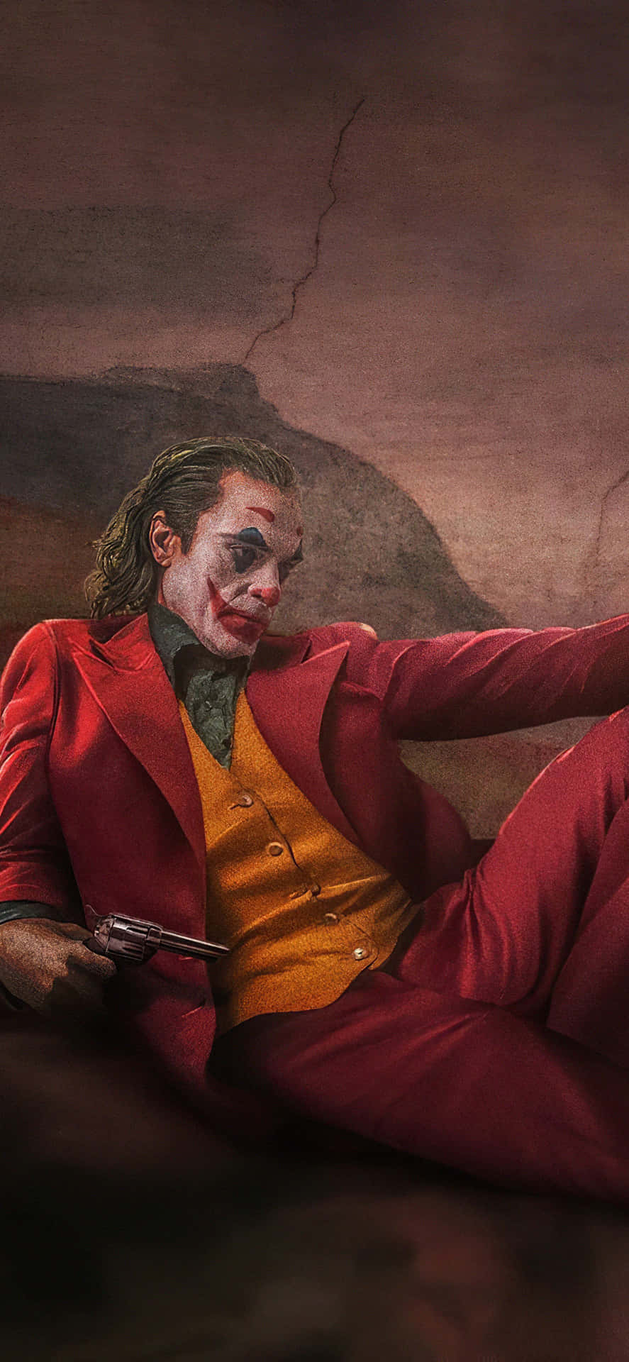  Joker Hintergrundbild 887x1920. Download • A mysterious and whimsical portrayal of the iconic Joker. Wallpaper