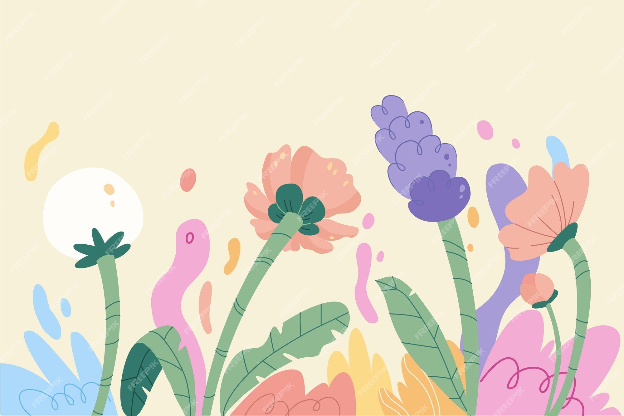  Gemalte Blumen Hintergrundbild 2000x1333. Seite 10. Wallpaper Blumen Vektoren Und Illustrationen Zum Kostenlosen Download