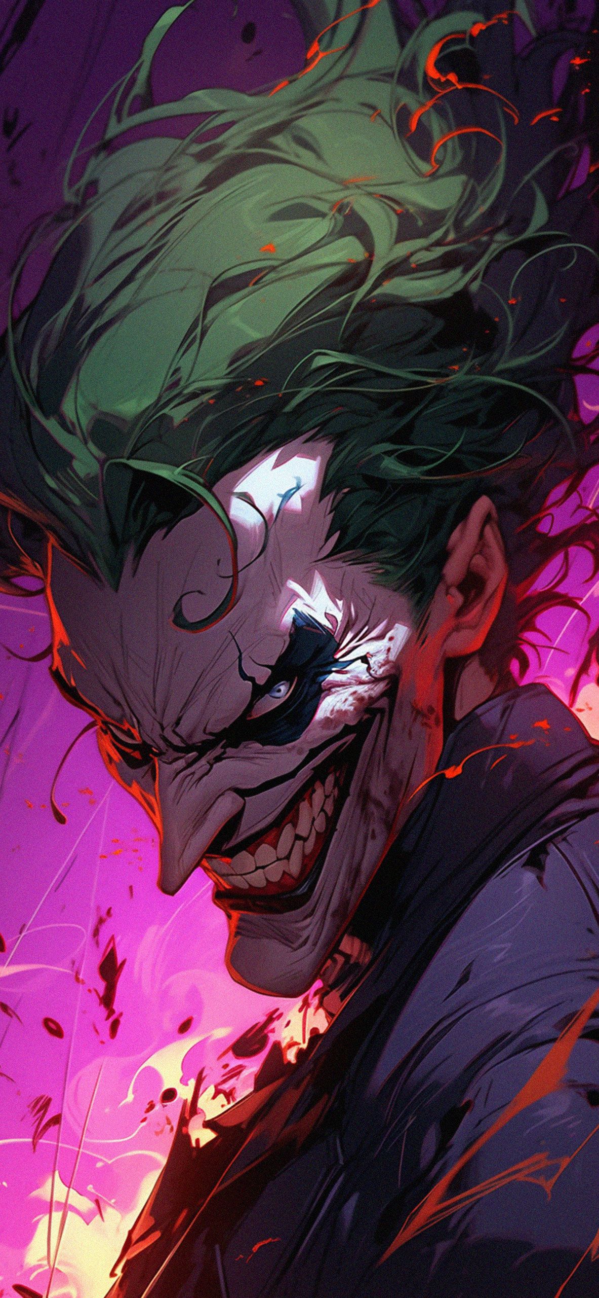  Joker Hintergrundbild 1183x2560. DC Smilling Joker Art Wallpaper Villain Wallpaper iPhone