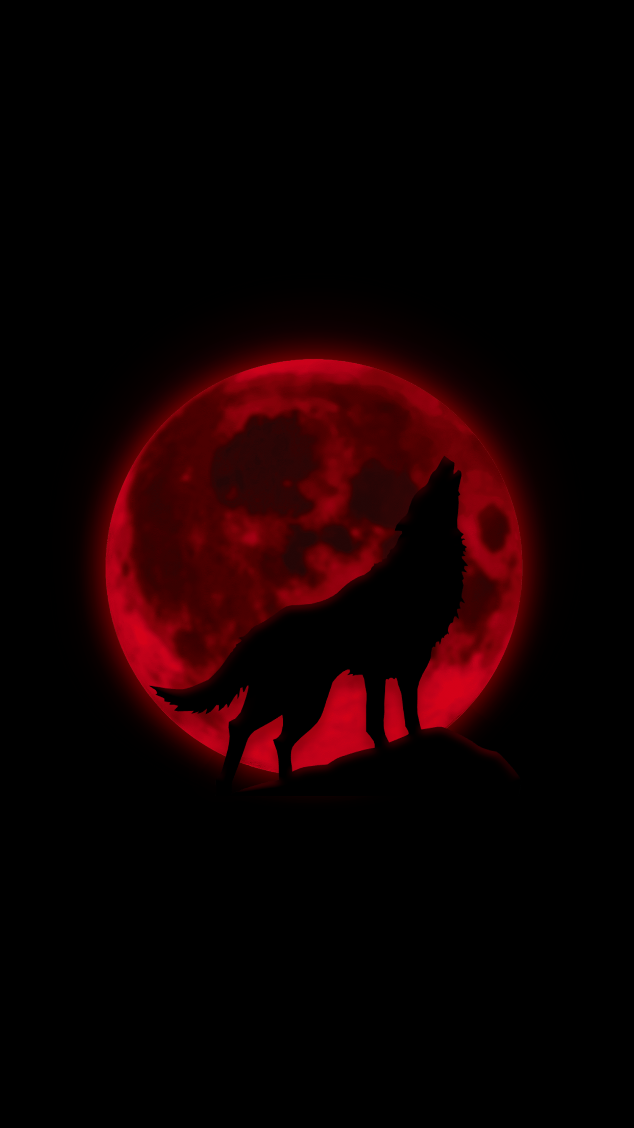  Wölfe Hintergrundbild 1242x2208. The wolf red wallpaper by me ( iphone version )