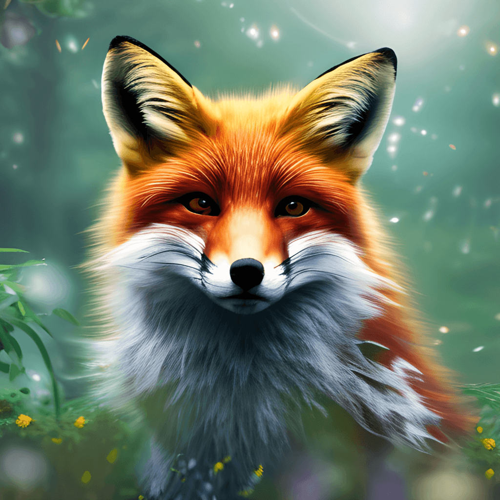  Schöne Tiere Hintergrundbild 1024x1024. Ästhetischer Fuchs im Märchenland 4k · Creative Fabrica