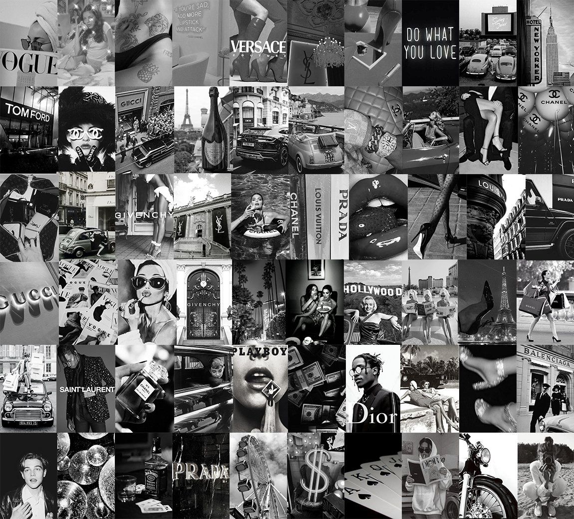  Schwarz Weiß Hintergrundbild 1150x1040. Black aesthetic wallpaper collage