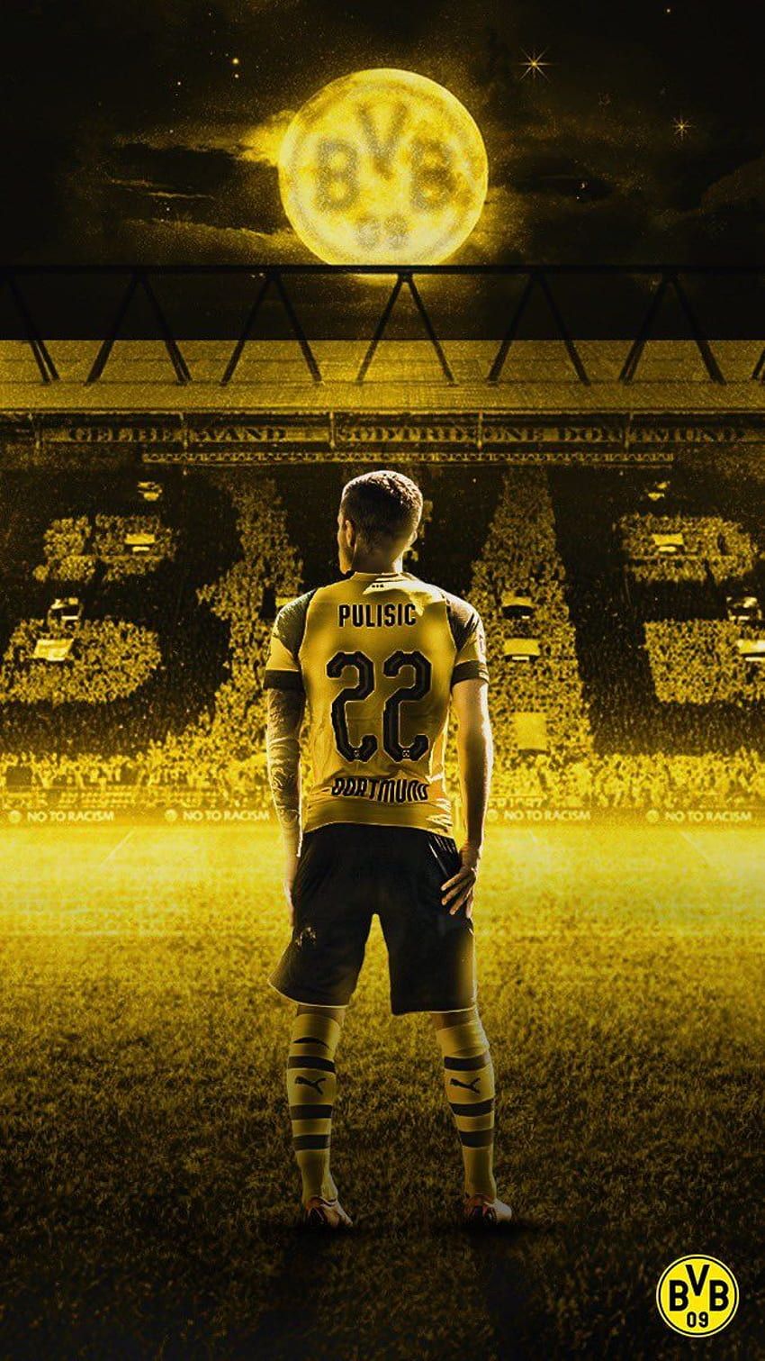 Borussia Dortmund Hintergrundbild 850x1511. Borussia Dortmund Pulisic HD phone wallpaper