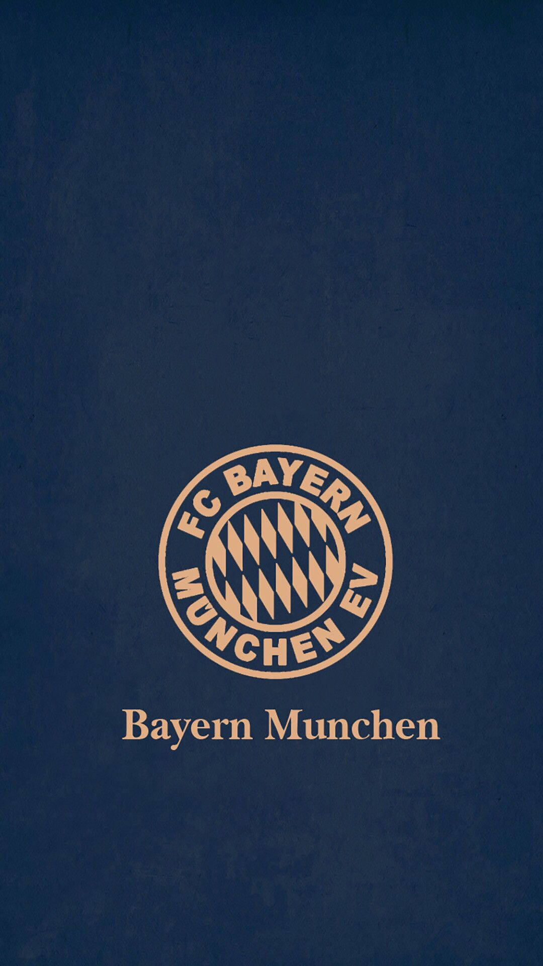  FC Bayern München Hintergrundbild 1080x1920. Download Bayern Munich Logo Blue Gold Wallpaper