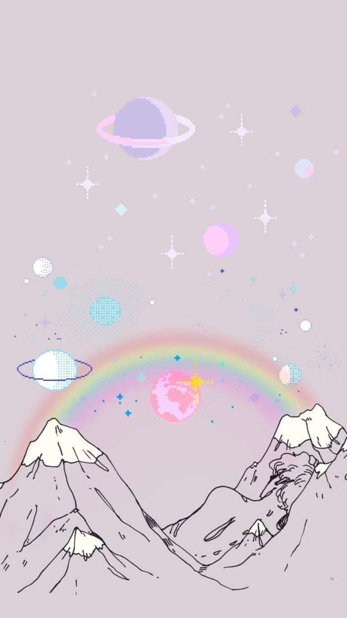  IPhone 6 Hintergrundbild 700x1245. Download Aesthetic Phone Background: A Dreamy Pastel Sky with Fluffy Clouds
